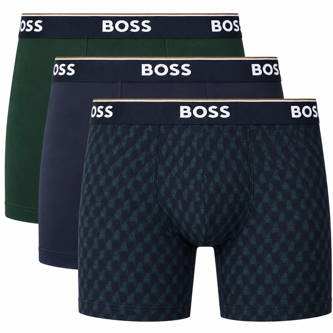 Boss Power boxershorts 3-pack blauw-groen